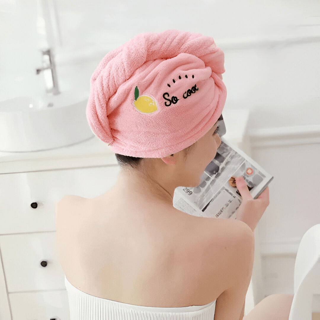 Microfiber Hair Towel - HairDry Pro-Pink-The Livary