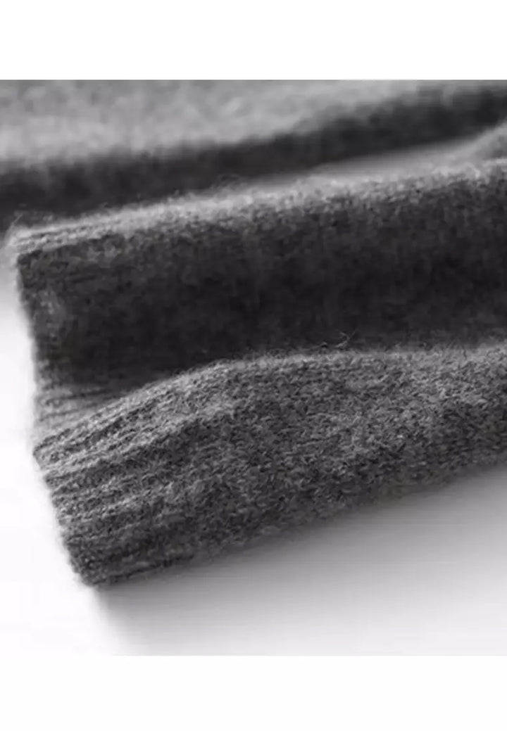 Fashionable Sweater with Stylish Button Closure - Elisa-S-Gray-The Livary