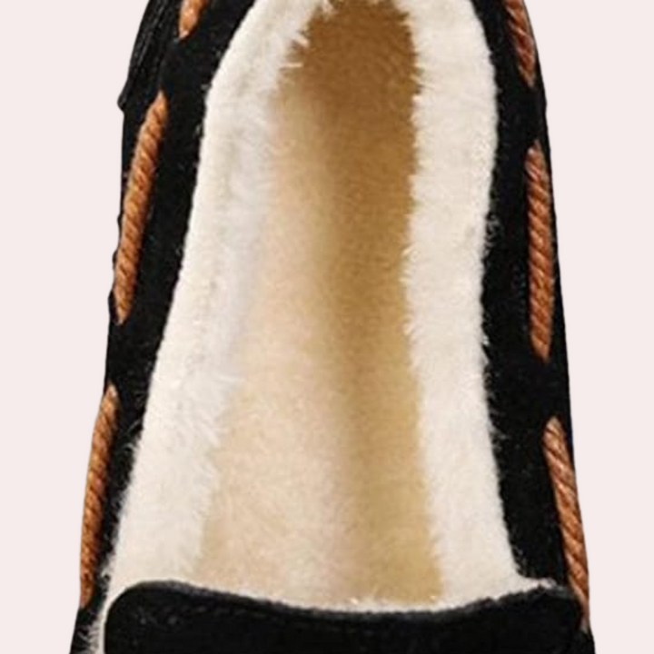 Classic Warm Ladies' Slippers - Selina-Black-2.5-The Livary