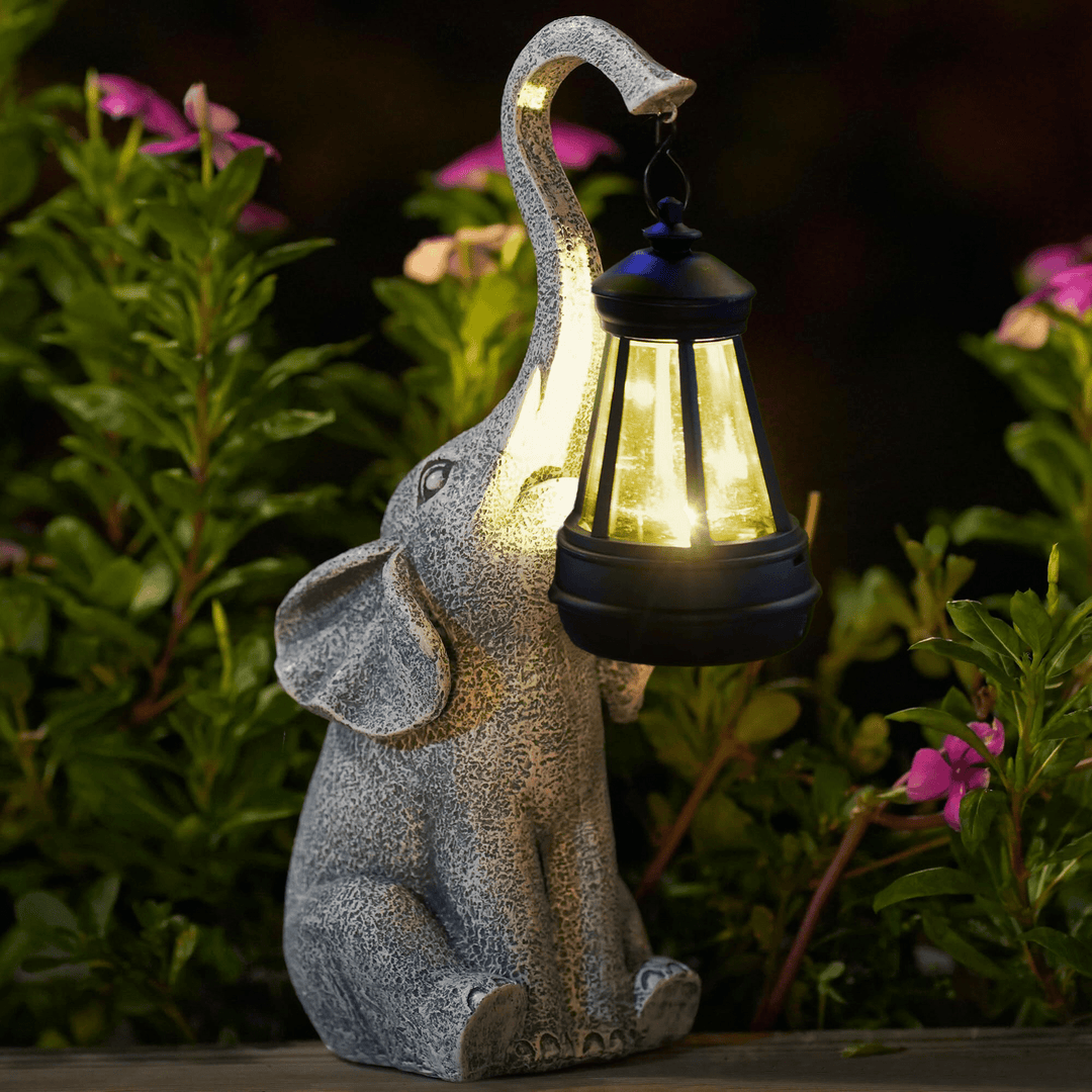 Atmospheric Solar Lamp for the Garden - Elephant Glow-The Livary