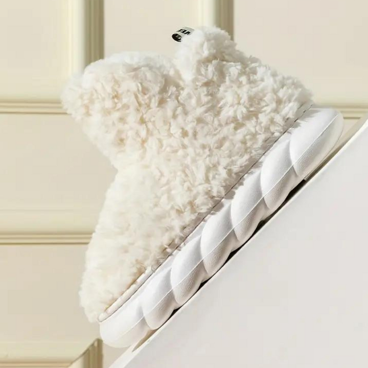 Nua - Comfy Teddy Slippers for Women-Brown-2.5-The Livary