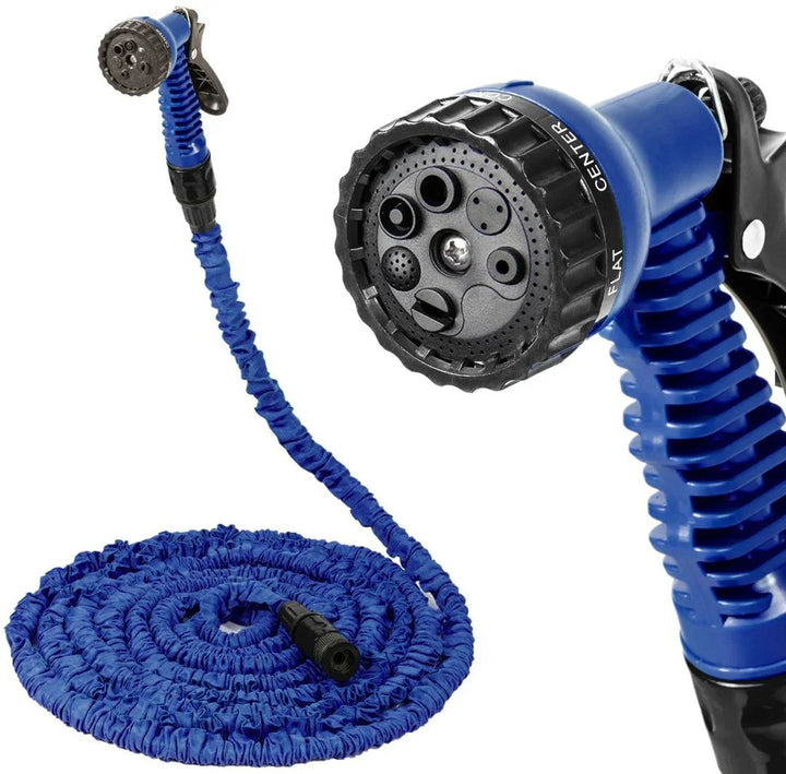 Expandable Garden Hose with Spray Gun – FlexaFlow-Blue-7.5 metres-The Livary
