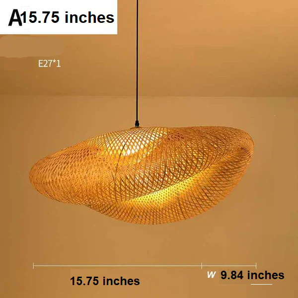 Handmade Rattan Pendant Lamp - RayaLicht-A- 40 cm-The Livary