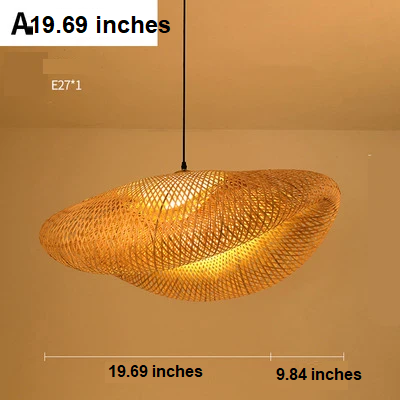 Handmade Rattan Pendant Lamp - RayaLicht-A- 40 cm-The Livary