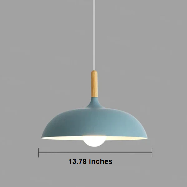 Ceiling lamp in Scandinavian Oak - ScandiLuxe-Black-Warm Wit-dia13.78 inches x h9.05 inches-The Livary