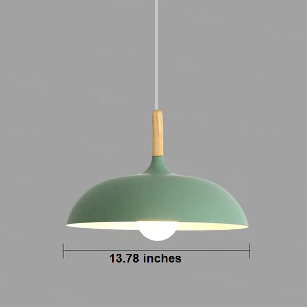 Ceiling lamp in Scandinavian Oak - ScandiLuxe-Black-Warm Wit-dia13.78 inches x h9.05 inches-The Livary