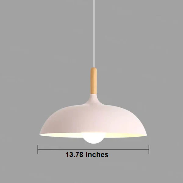 Ceiling lamp in Scandinavian Oak - ScandiLuxe-Black-Warm Wit-dia13.78 inches x h9.05 inches-The Livary