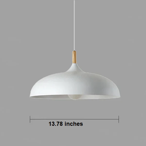 Ceiling lamp in Scandinavian Oak - ScandiLuxe-Black-Warm Wit-dia13.78 inches x h9.05 inches-The Livary