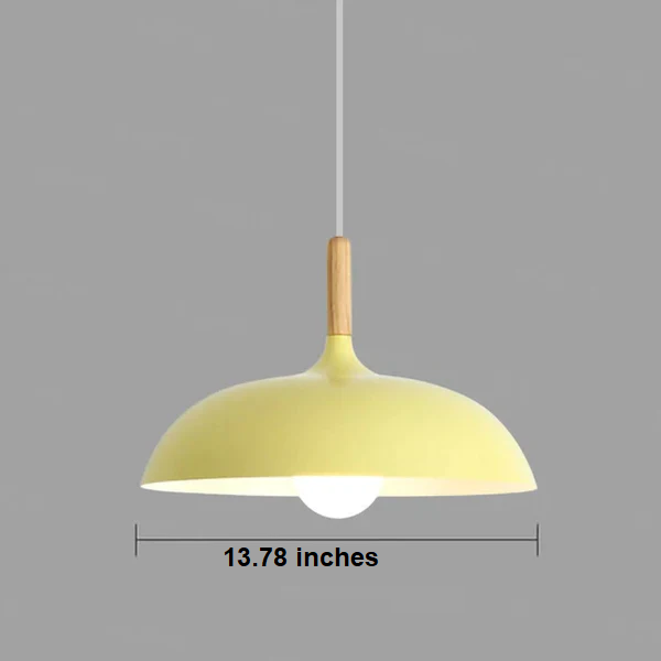 Ceiling lamp in Scandinavian Oak - ScandiLuxe-Black-Warm Wit-dia13.78 inches x h9.05 inches-The Livary