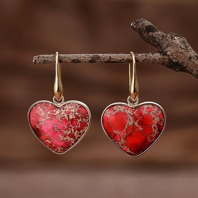 Ruby Essence Jasper Earrings – Sienna-Large-The Livary