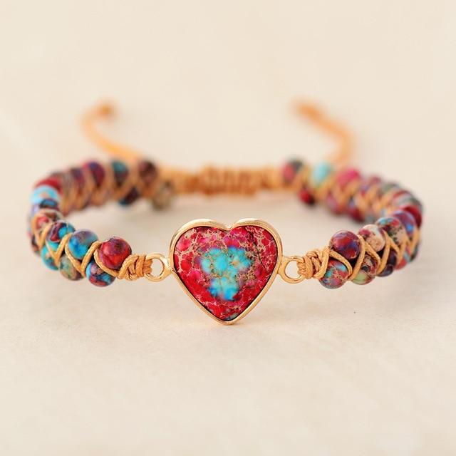 Love Band Jasper Bracelet - Amélie-Red-The Livary