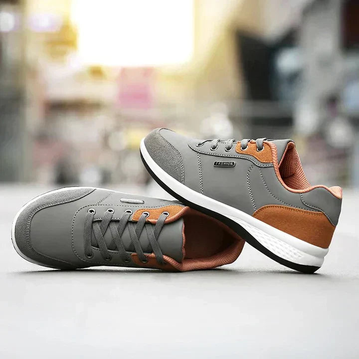 Waterproof orthopedic everyday shoes with slip protection – Rovan-Grey-6-The Livary