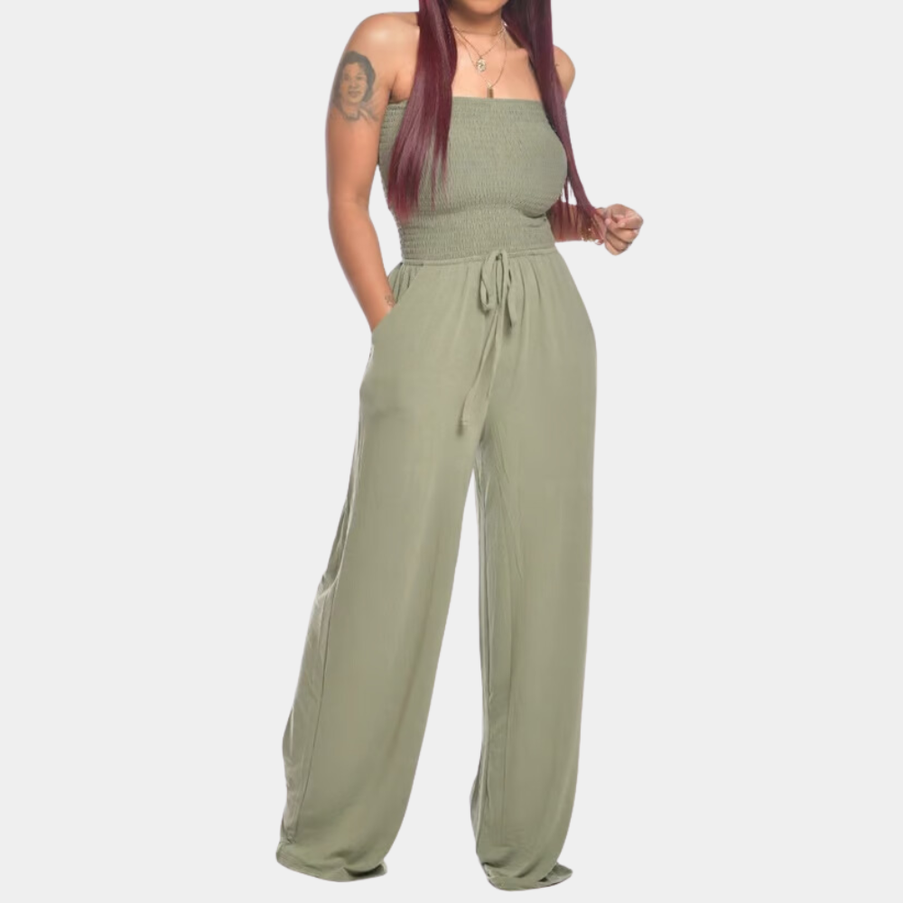 Bandeau Jumpsuit for Women - Livia-Green-2XS-The Livary