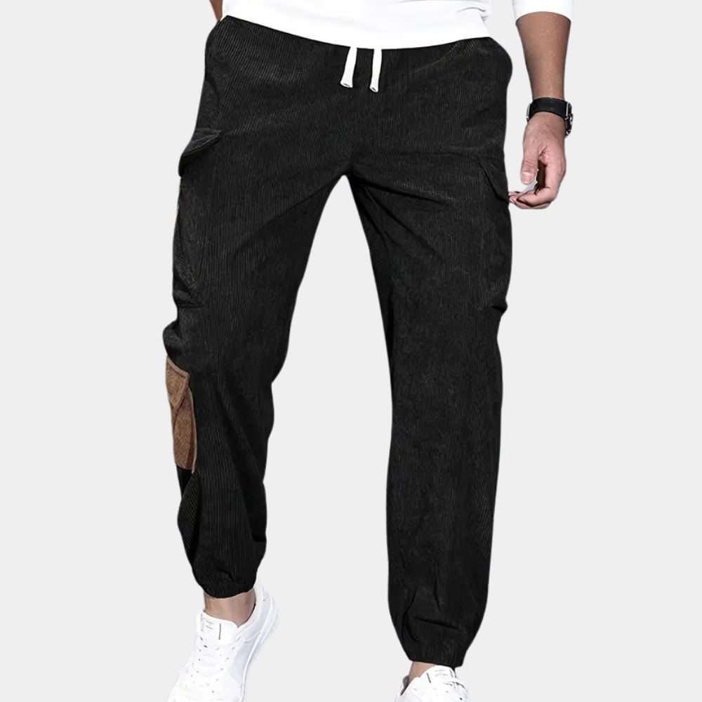 Casual Baggy Cargo Trousers for Men - Zane-Black-XS-The Livary
