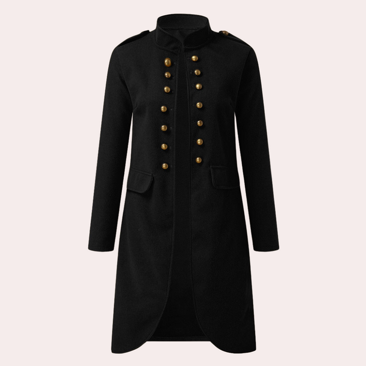 Classic Mid-length Women's Coat - Elise-Black-XS-The Livary
