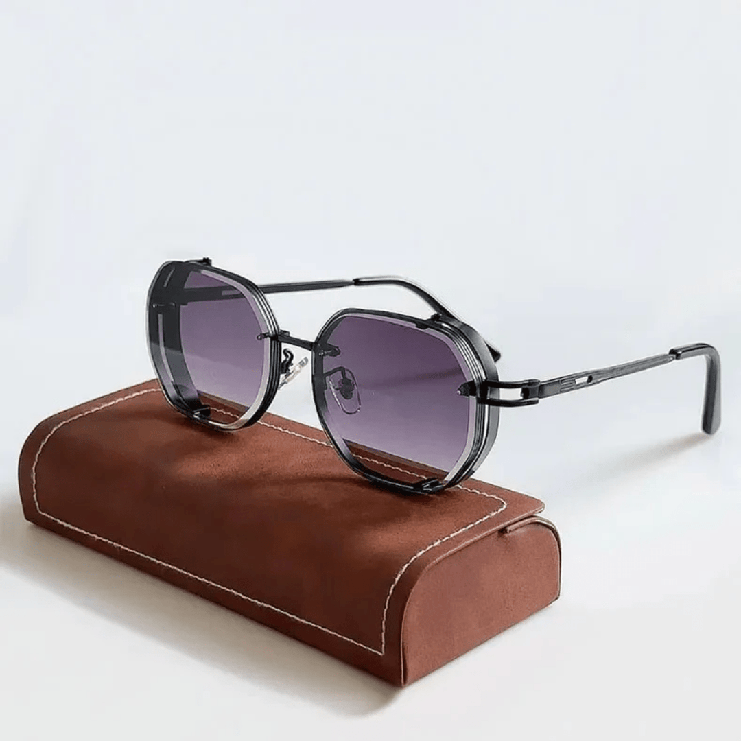 Premium men's sunglasses with an elegant frame – UrbanValence-Purple-The Livary