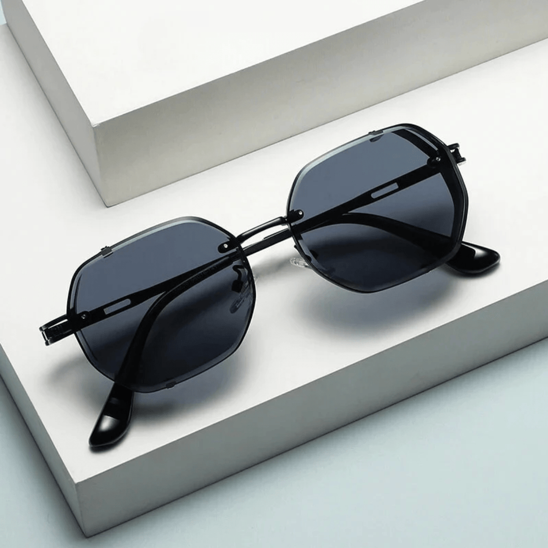 Premium men's sunglasses with an elegant frame – UrbanValence-Black-The Livary
