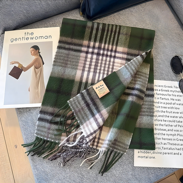Stylish British Checked Cashmere Women's Winter Scarf - Victoria-Q-The Livary