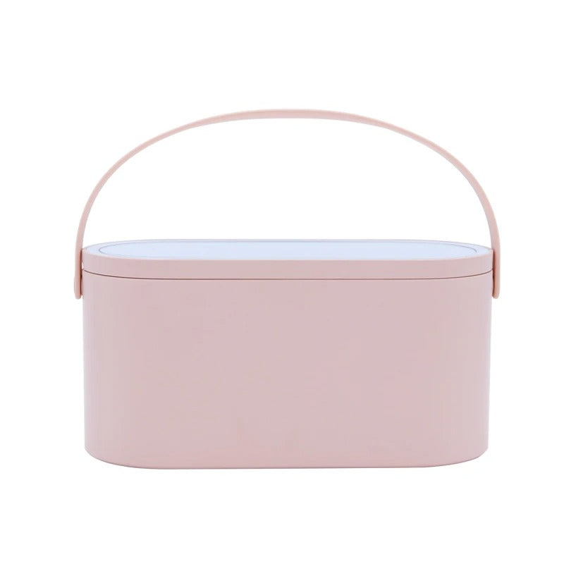 Make-up Case with LED Mirror - Lumivault-Pink-The Livary