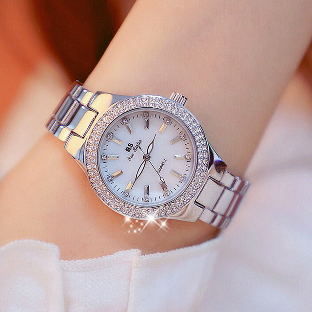 Ladies Quartz Watch with Glossy Finish – Esmée-Silver-The Livary