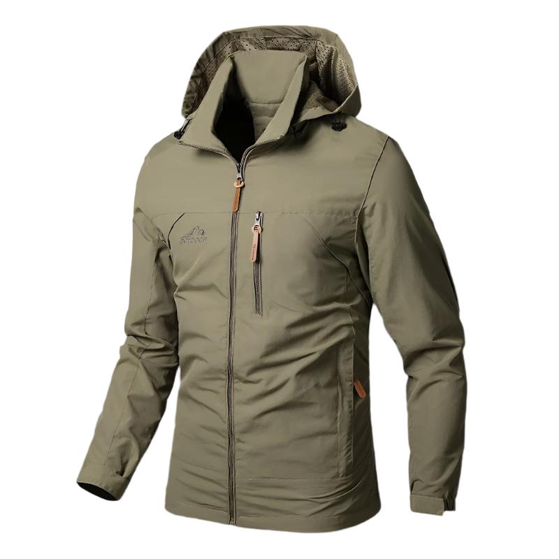 Waterproof & Windproof Men's Jacket – Arvid-Khaki-S-The Livary
