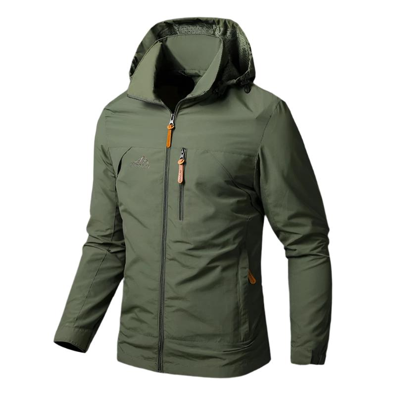 Waterproof & Windproof Men's Jacket – Arvid-Army green-S-The Livary