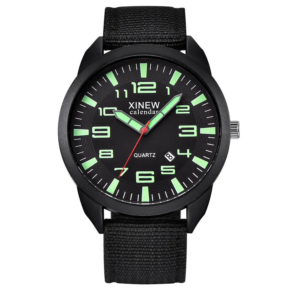 Quartz Clock with Illuminated Dial & Calendar – Lumo-Black-The Livary