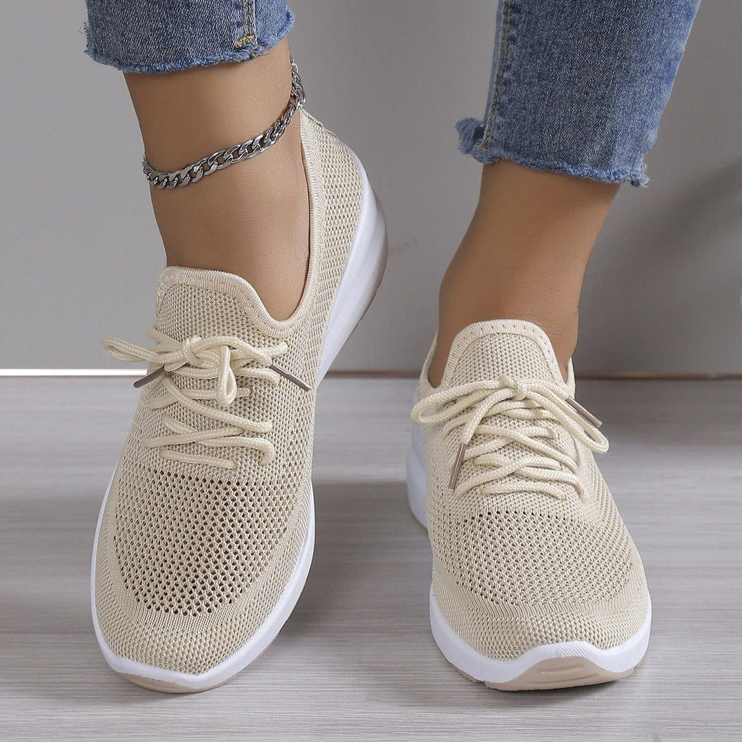 Orthopaedic comfort shoes with arch support for ladies – Alessa-Beige-3-The Livary