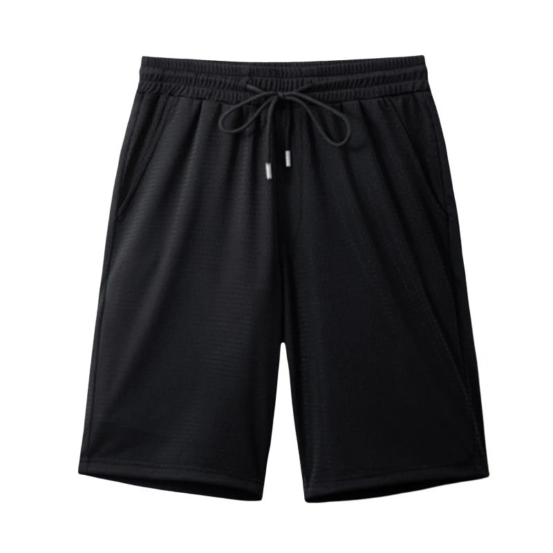 Breathable & lightweight men's leisure shorts for sports & everyday wear – Kiano-Black-L-The Livary