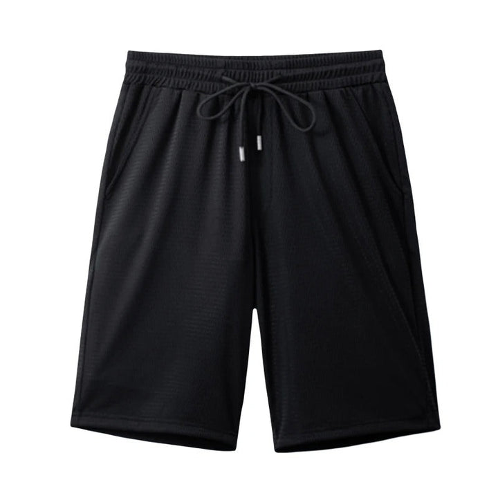 Breathable & lightweight men's leisure shorts for sports & everyday wear – Kiano-Black-L-The Livary