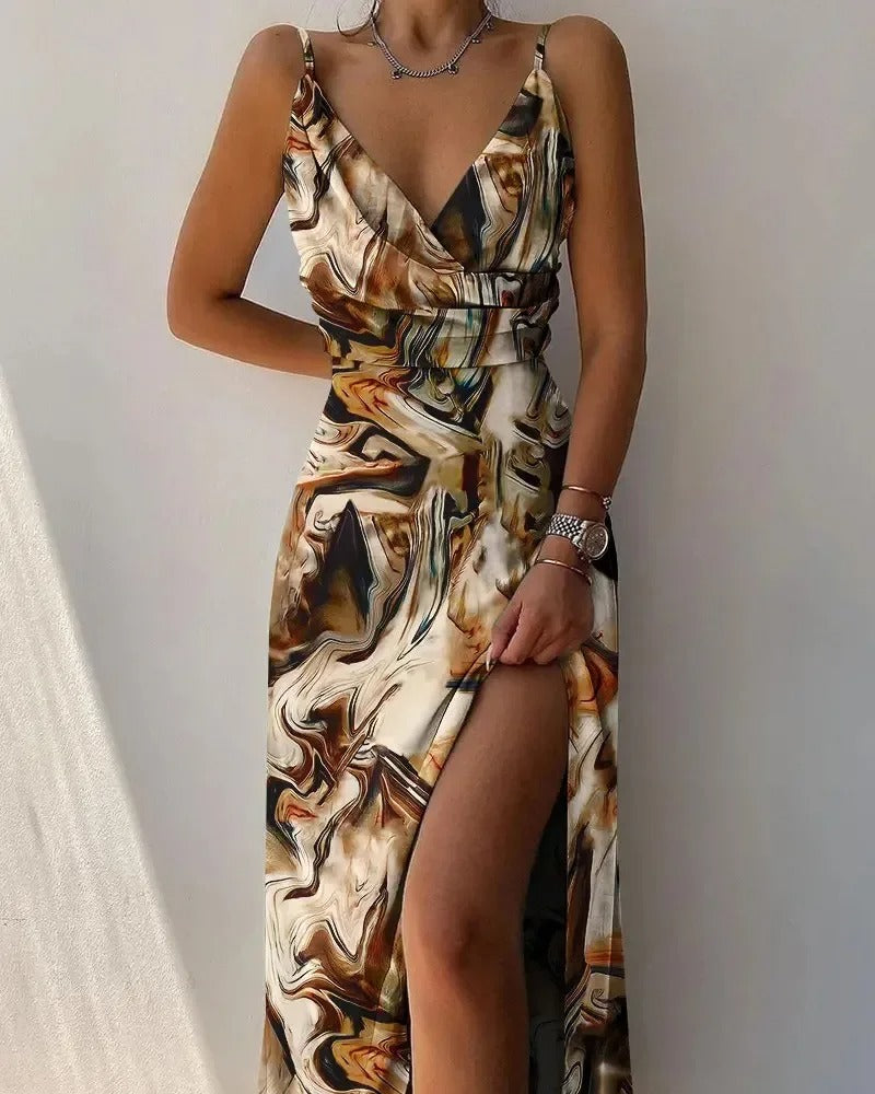 Stylish Long Dress - Sophia-Brown-S-The Livary