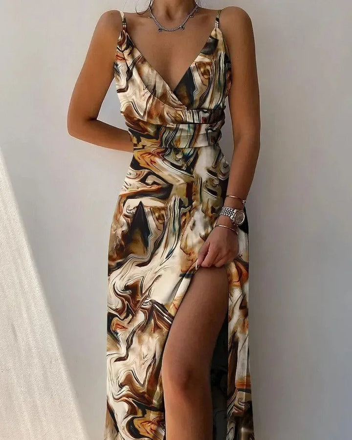 Stylish Long Dress - Sophia-Brown-S-The Livary