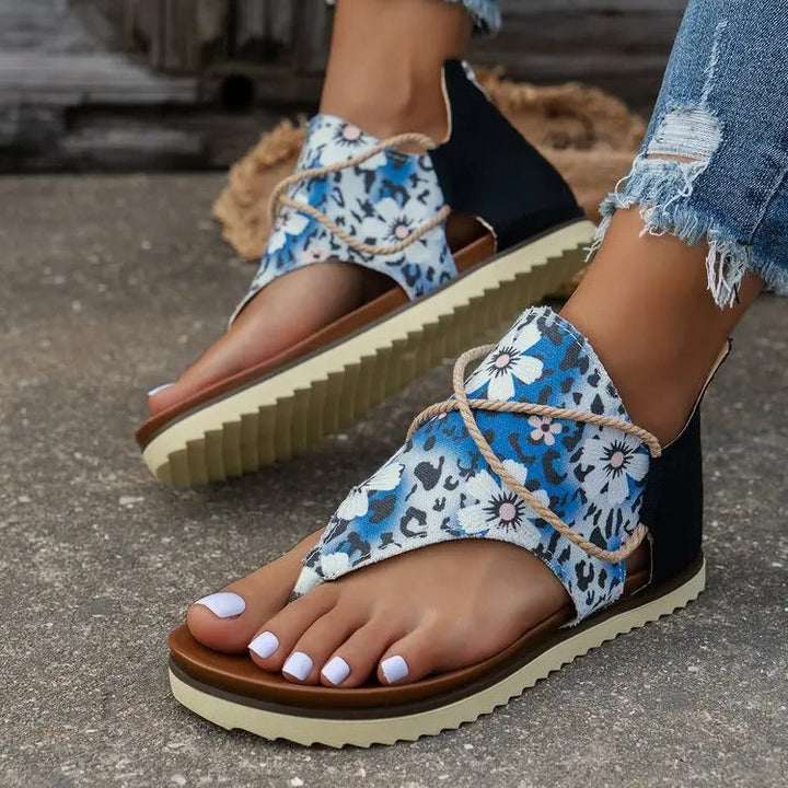 Trendy orthopedic sandals for women - ComfortWalk 120-Blue-3.5-The Livary