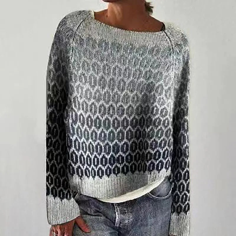 Warm Women's Sweater with Stylish Details - Nova-Diamond-S-The Livary