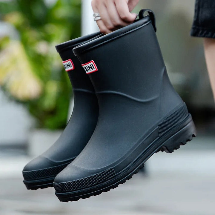 AquaStride 2.0 | Stylish Half-High Waterproof Rain Boots for Women