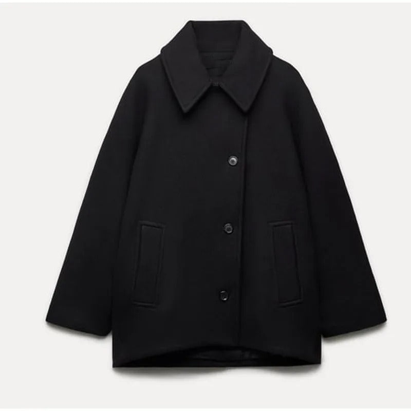 Oversized Stylish Women's Jacket - Amara-Black-XS-The Livary