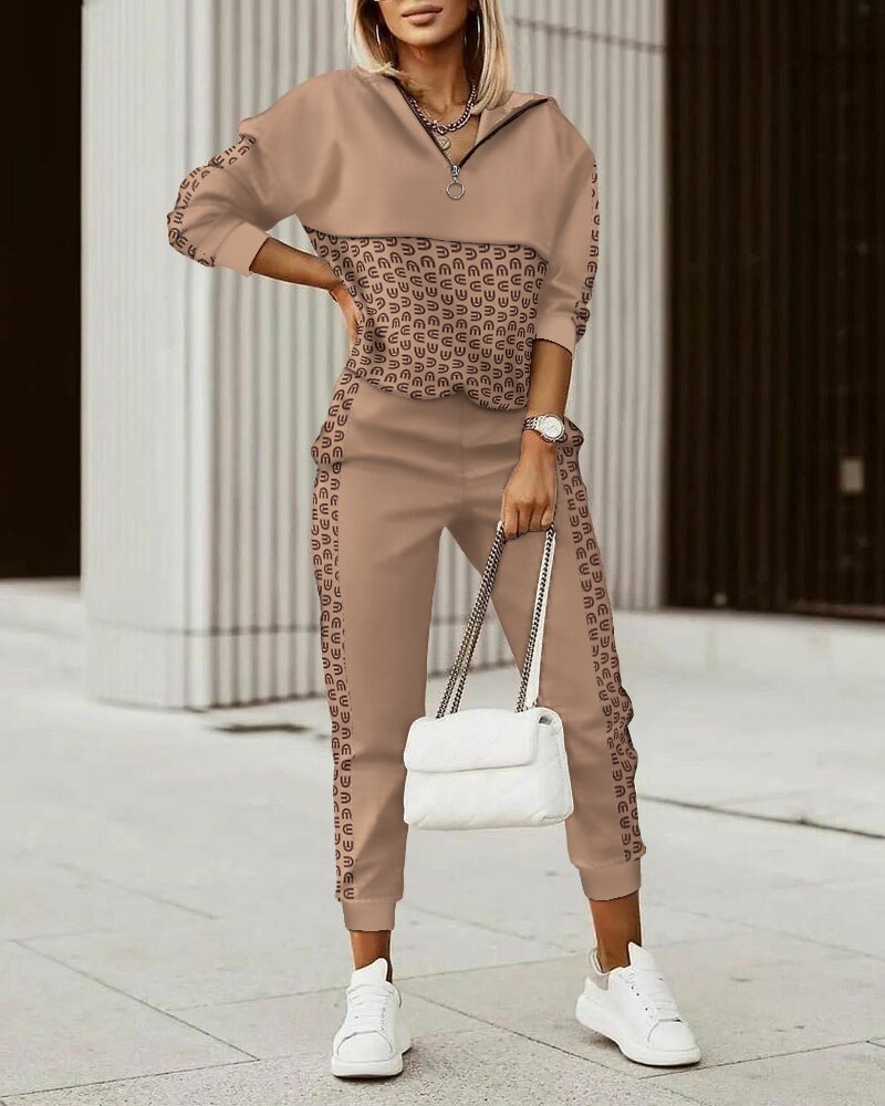 Premium Women's Tracksuit – Elodie-Brown-S-The Livary