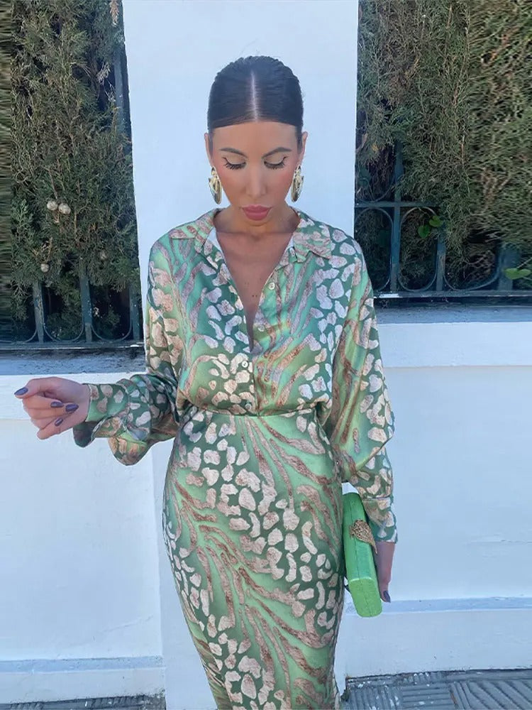 Colourful Summer Set with Luxury Pattern - Elena-Green-S-The Livary