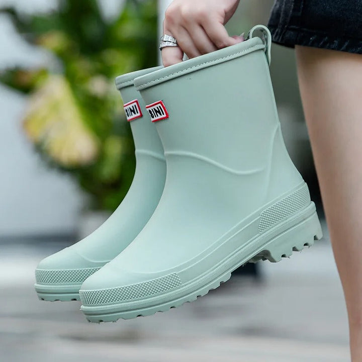 AquaStride 2.0 | Stylish Half-High Waterproof Rain Boots for Women