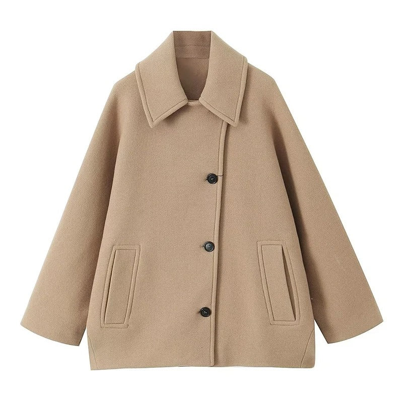 Oversized Stylish Women's Jacket - Amara-Khaki-XS-The Livary
