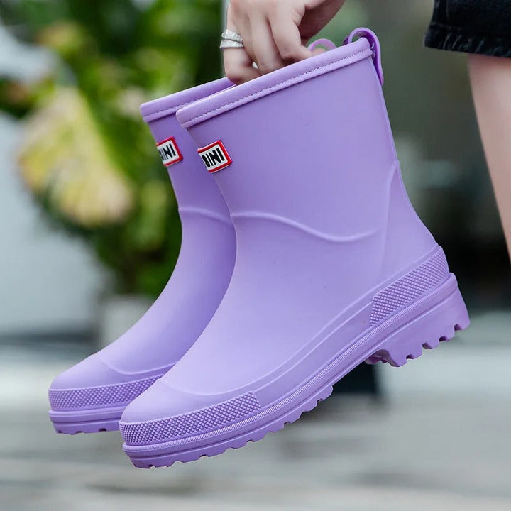 AquaStride 2.0 | Stylish Half-High Waterproof Rain Boots for Women