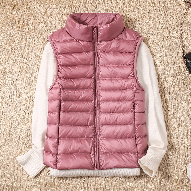 Light quilted vest with a feminine fit – Juliette-Light pink-S-The Livary