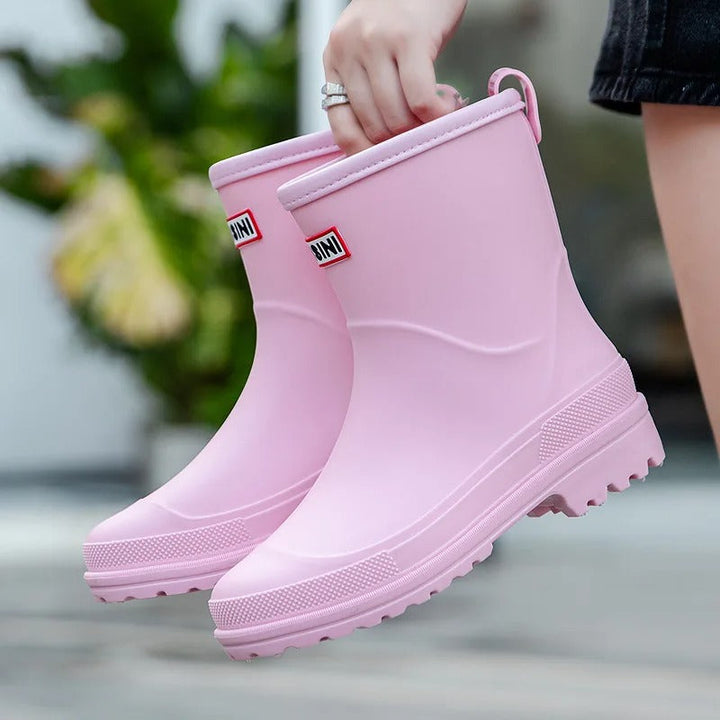 AquaStride 2.0 | Stylish Half-High Waterproof Rain Boots for Women