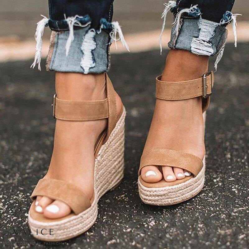 Orthopedic Wedges with Buckle - Mila-Brown-4.5-The Livary