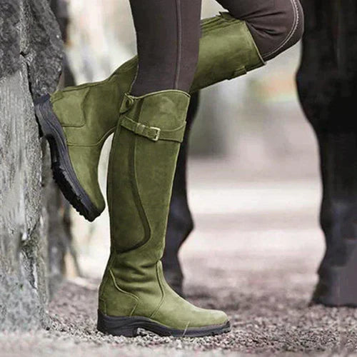 Vintage Knee-High Boots - Luna-Green-3.5-The Livary