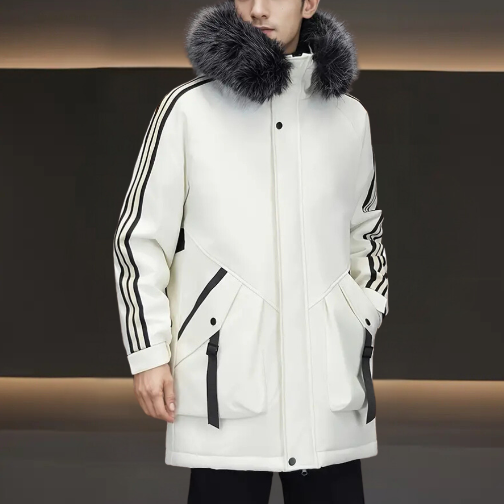 Modern Winter Jacket for Men - Maxim-White-S-The Livary