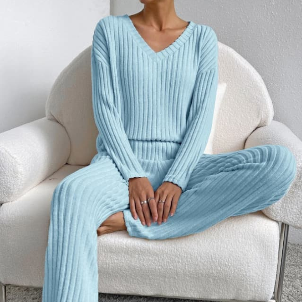 Comfortable Lounge Set for Women - Maren-Khaki-XS-The Livary