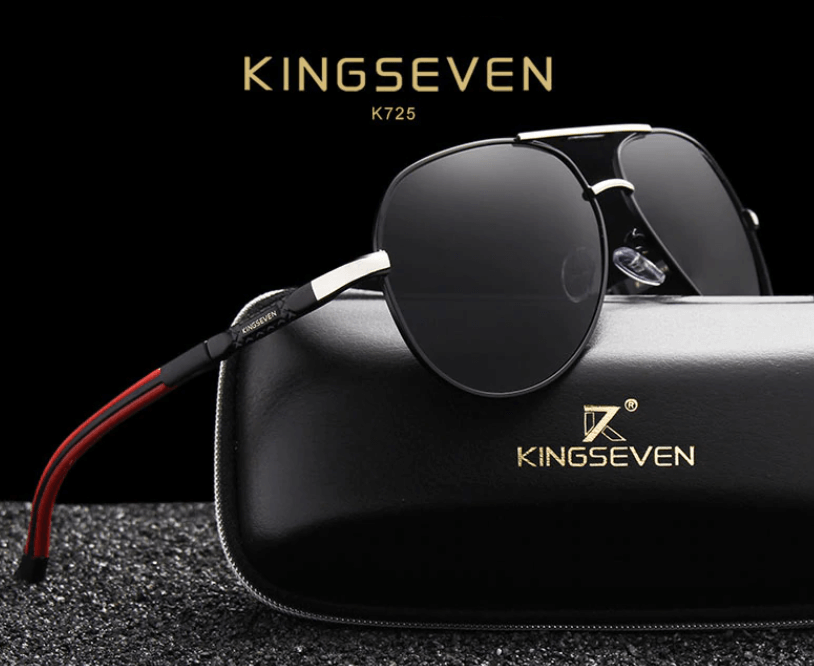 Vintage men's sunglasses – Luca-Gold Black-The Livary