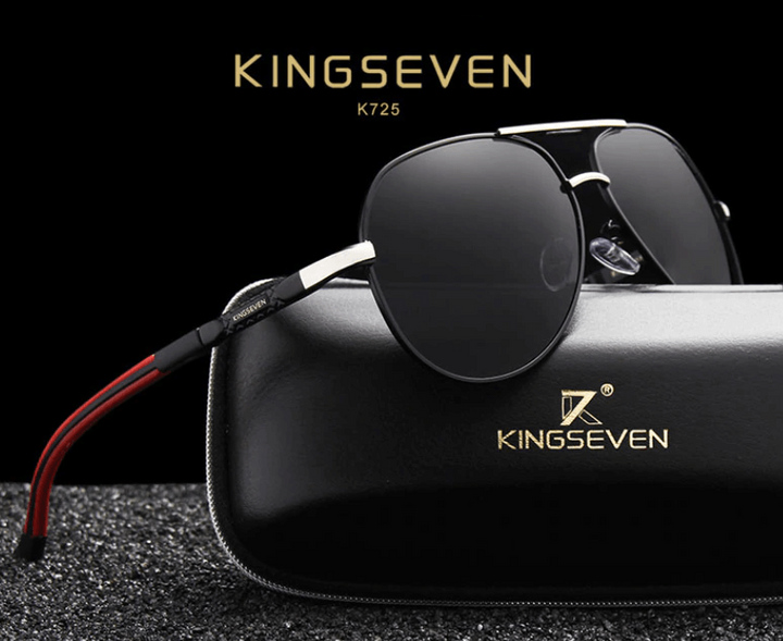 Vintage men's sunglasses – Luca-Gold Black-The Livary