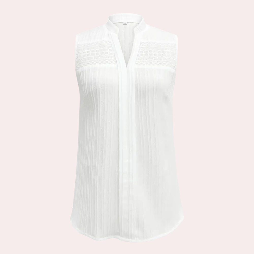 Stylish White Top for Women - Romy-XS-The Livary